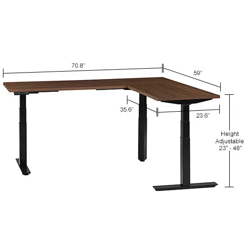 dimensions of a height adjustable standing desk