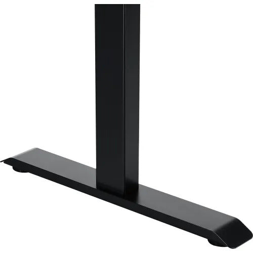 base view of a height adjustable standing desk