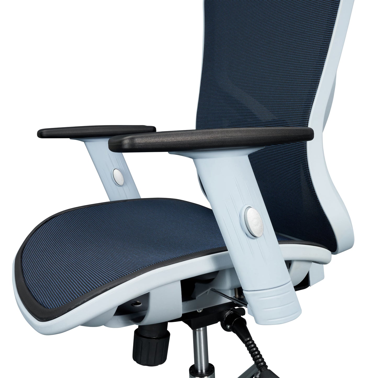 armrest view of an ergonomic office chair for back pain