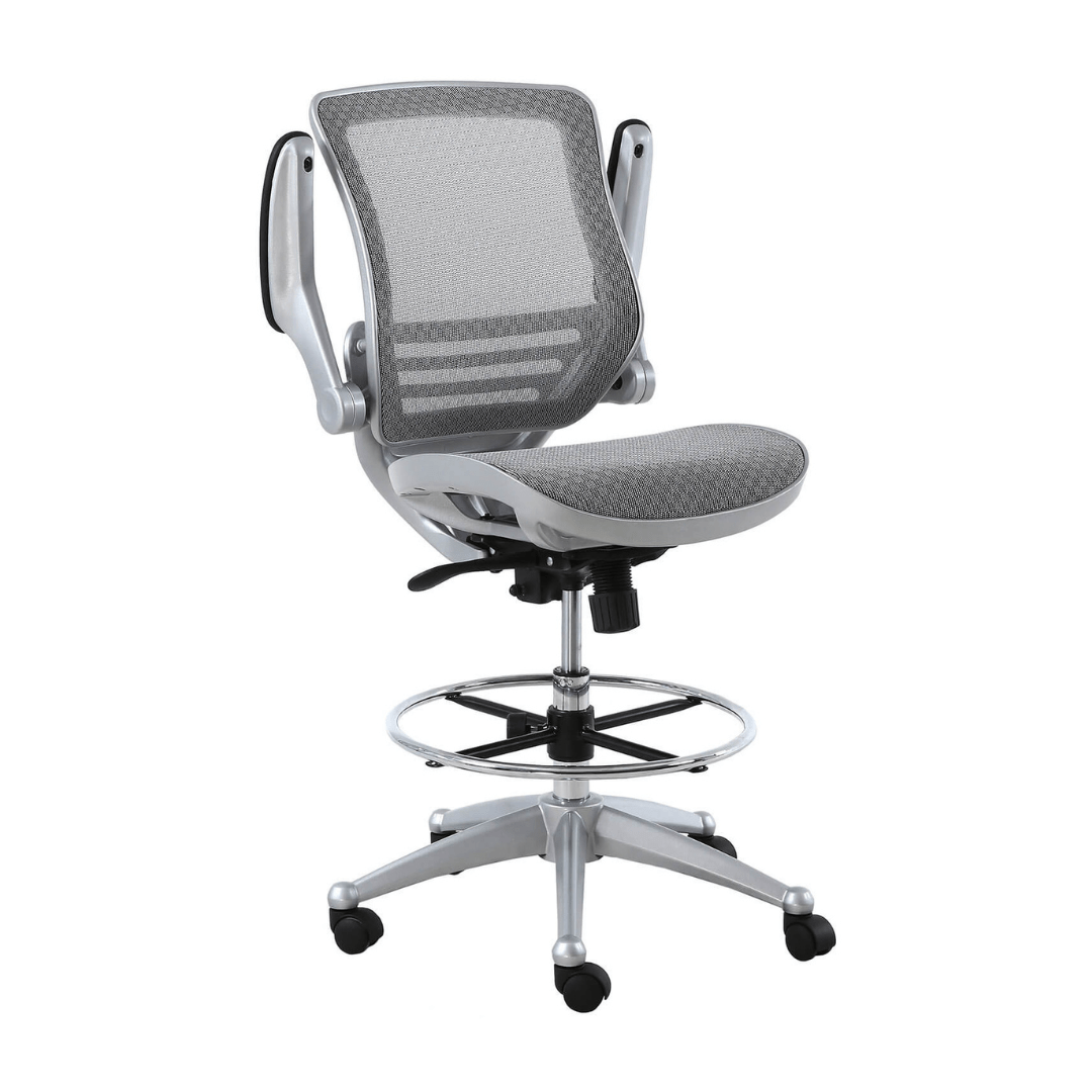 front flipped arms view of an ergonomic office chair for back pain