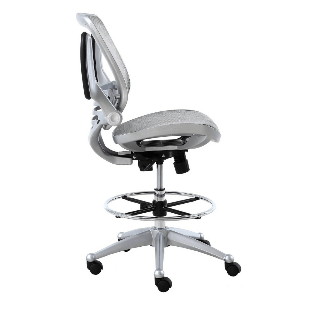 side flipped arms view of an ergonomic office chair for back pain