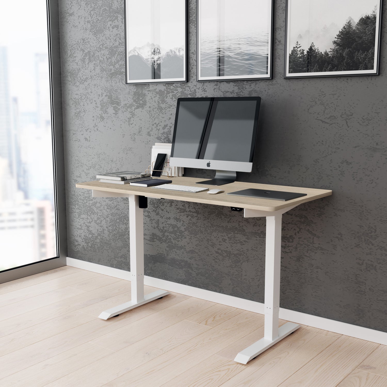 office view of a standing desk for home office