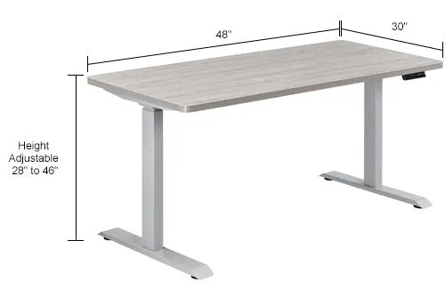 dimensions of a height adjustable standing desk