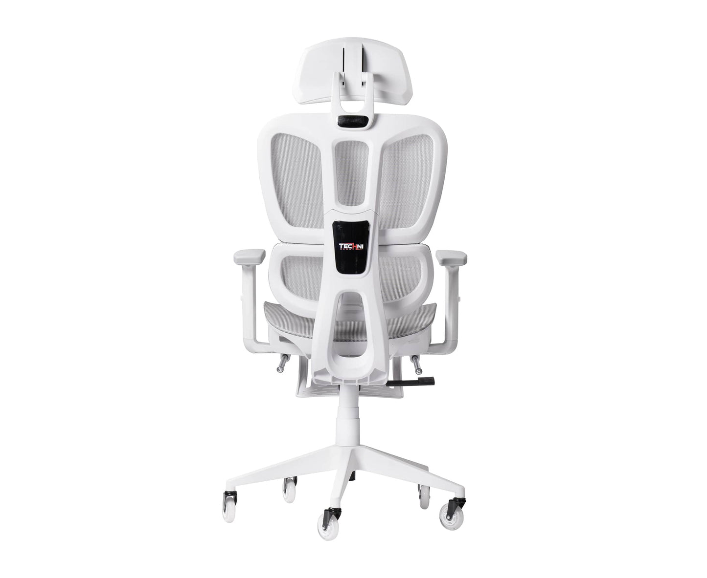 back view of an ergonomic gaming chair for back pain