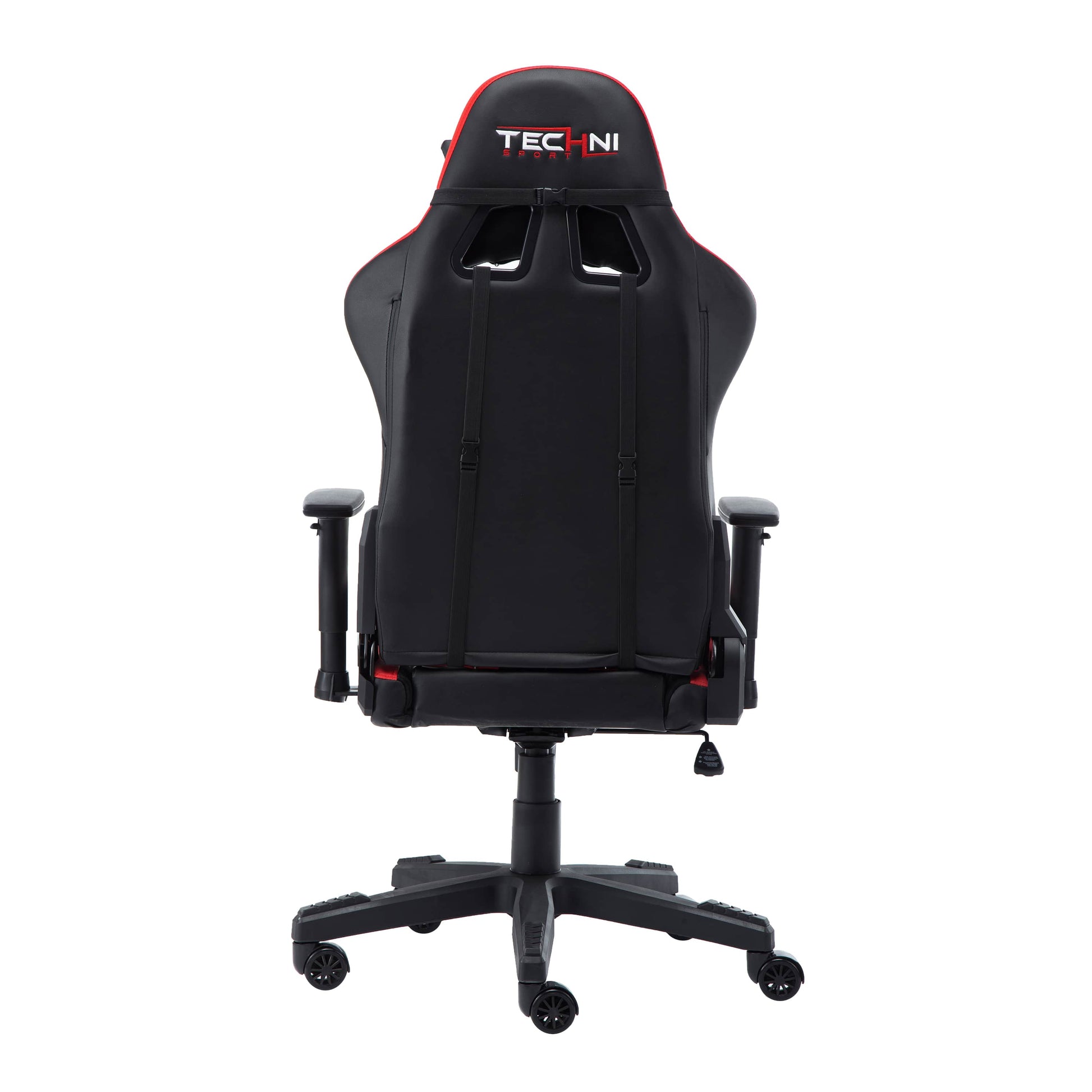 back view of an ergonomic gaming chair for back pain