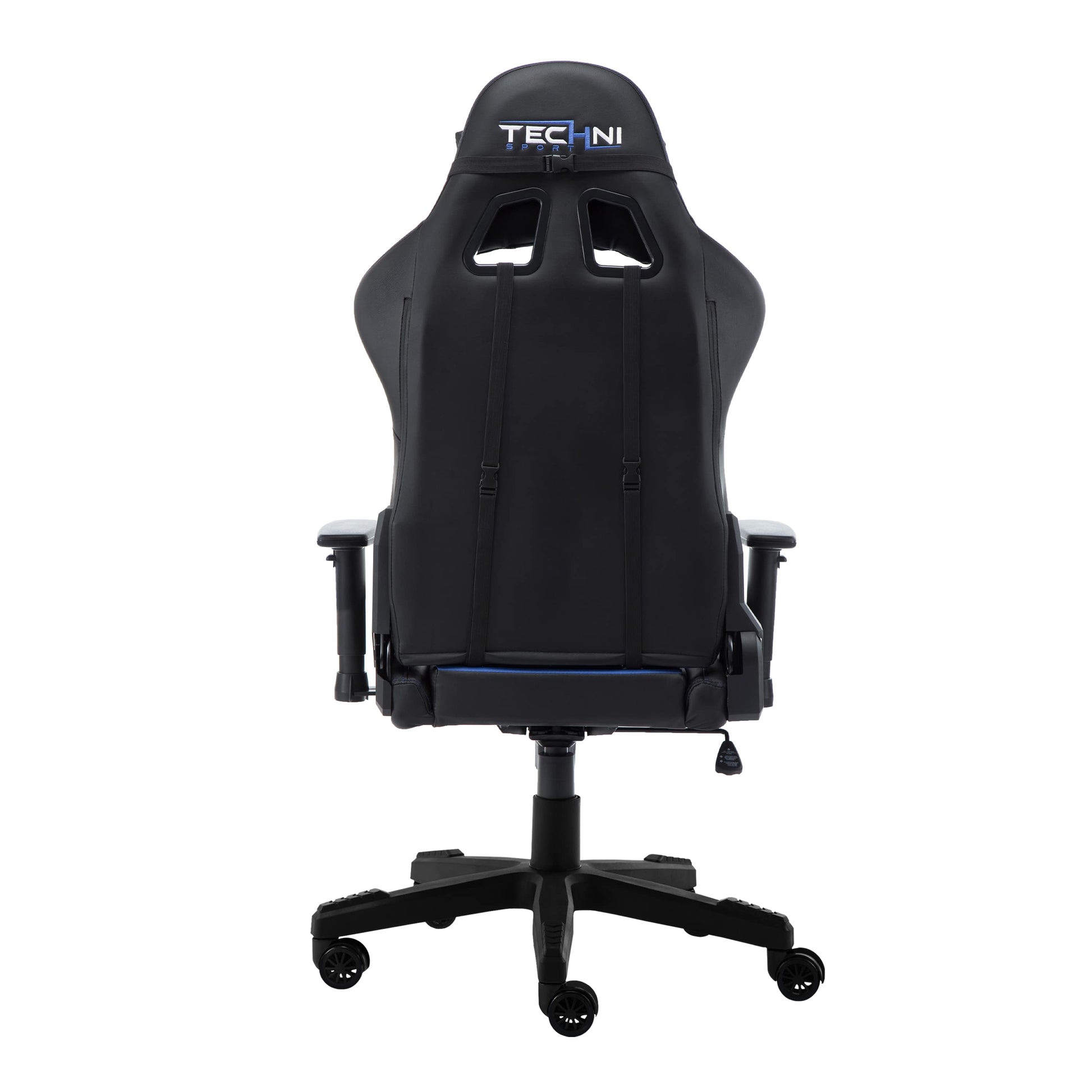 back view of an ergonomic gaming chair for back pain