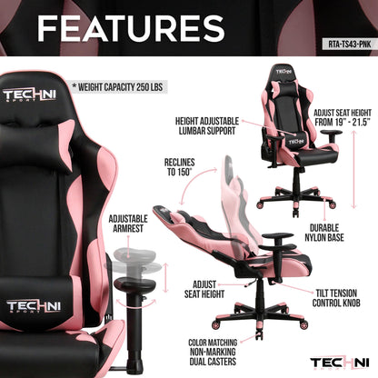 features of an ergonomic gaming chair for back pain