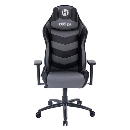 front view of an ergonomic gaming chair for back pain