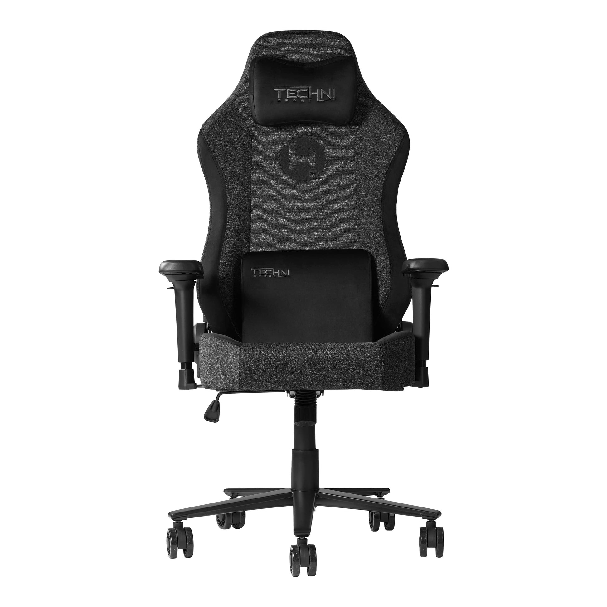 front view of an ergonomic gaming chair for back pain