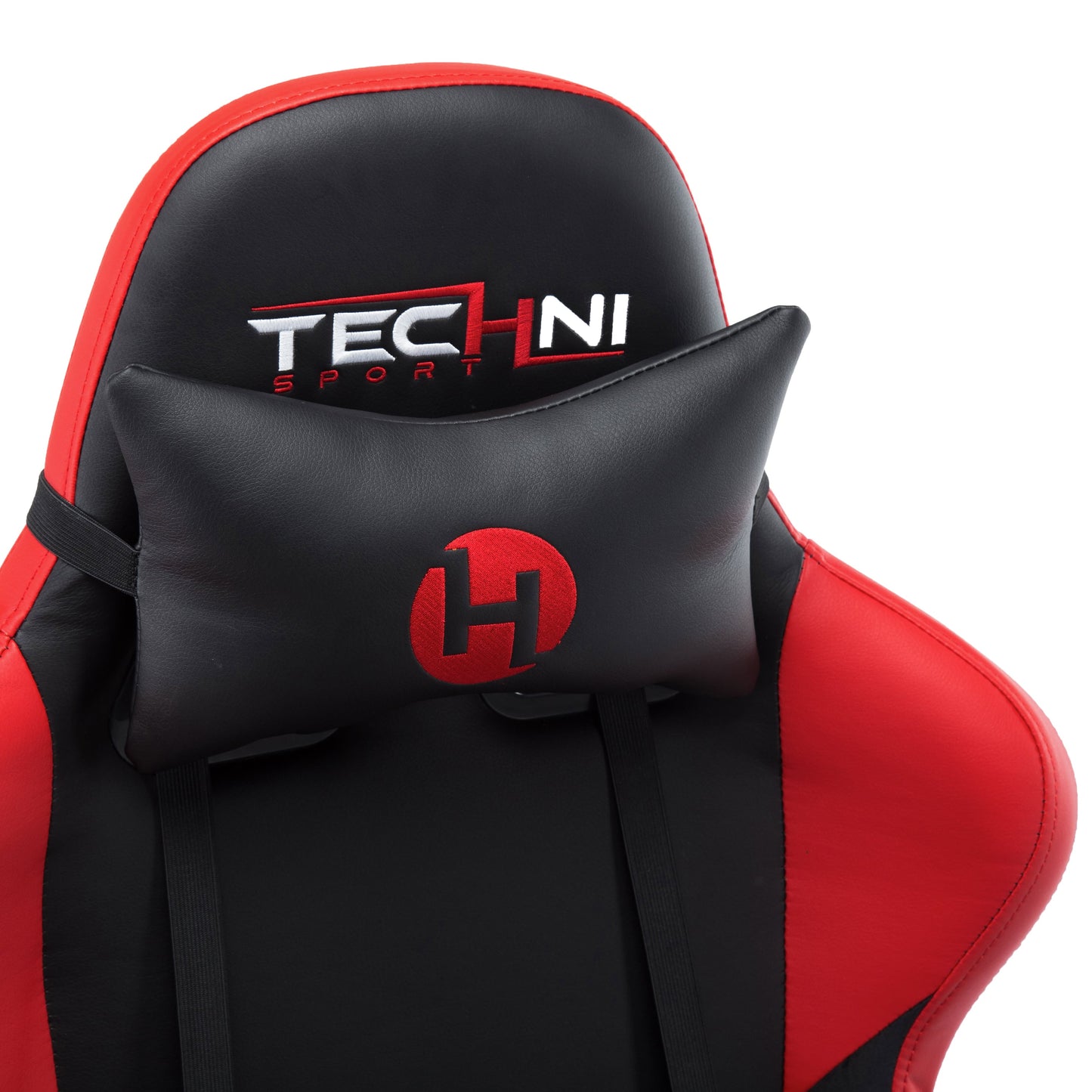 headrest pillow view of an ergonomic gaming chair for back pain