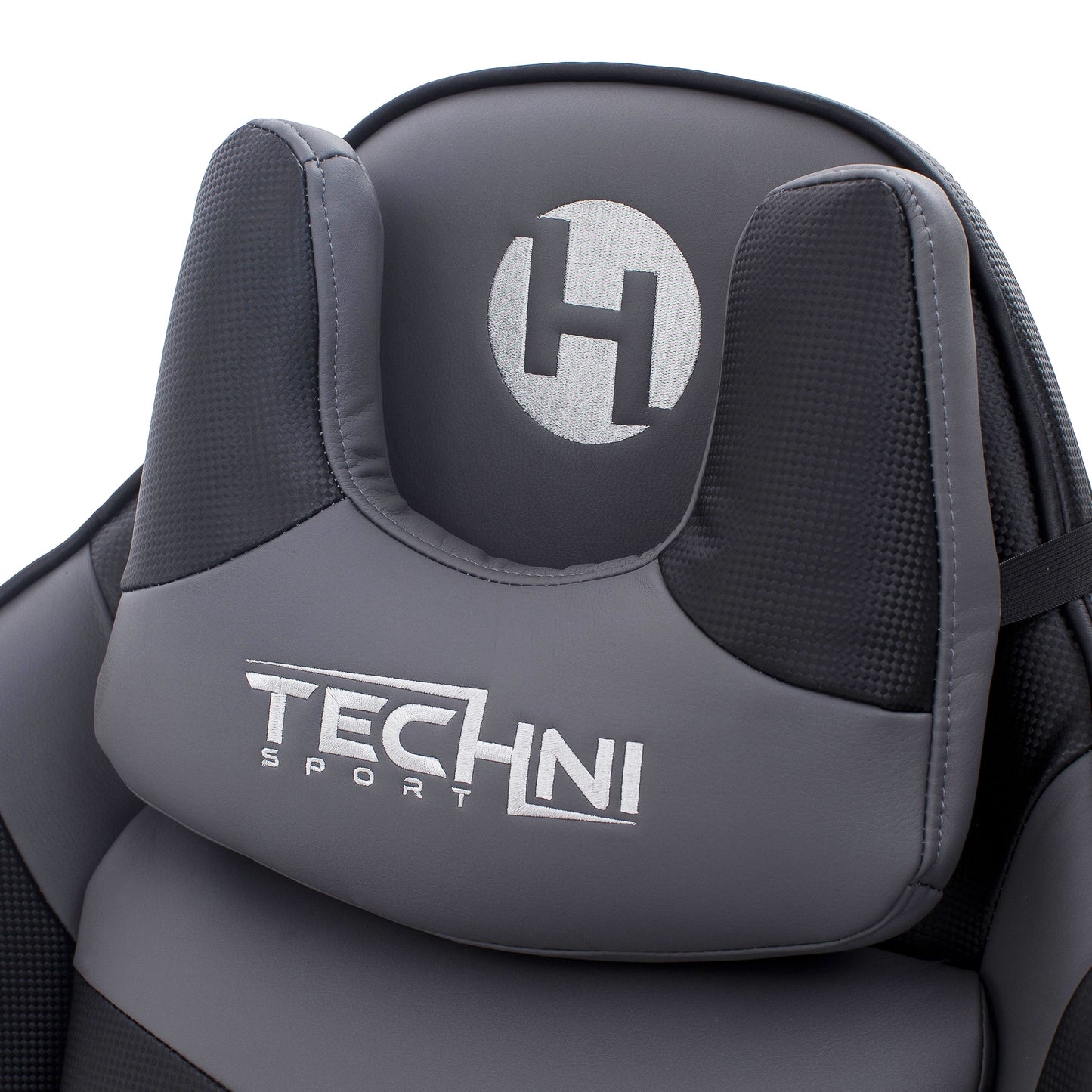 headrest view of an ergonomic gaming chair for back pain