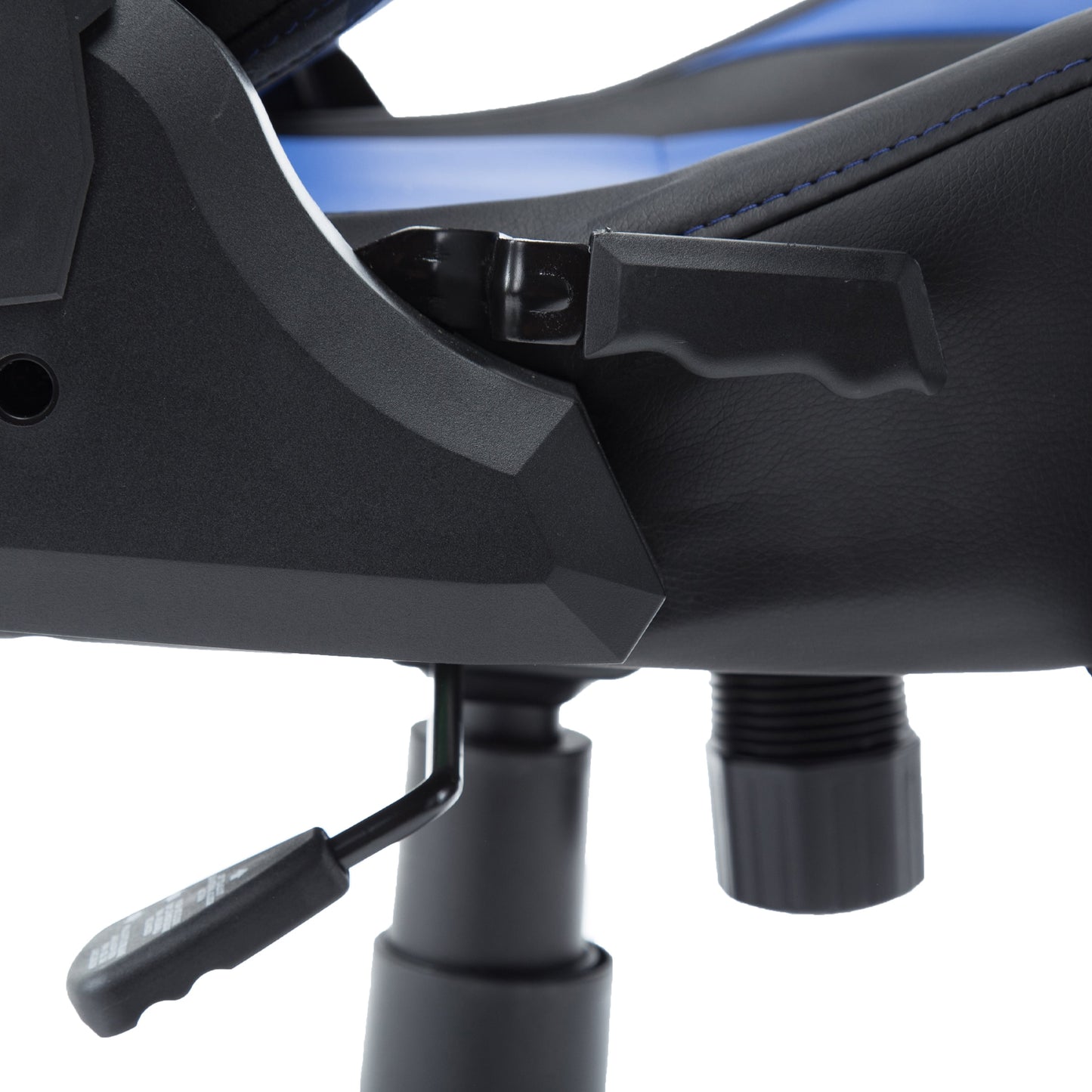 adjustable height lever of an ergonomic gaming chair for back pain