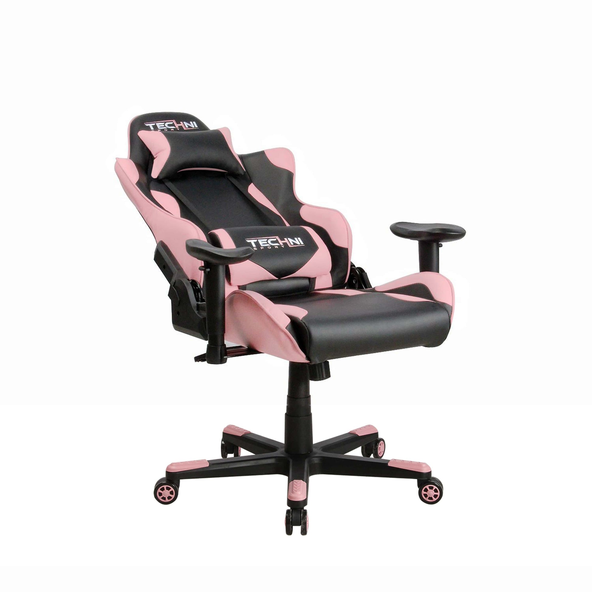 front reclined view of an ergonomic gaming chair for back pain