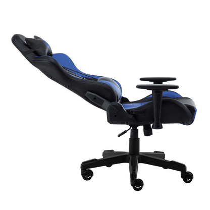 side view of an ergonomic gaming chair for back pain