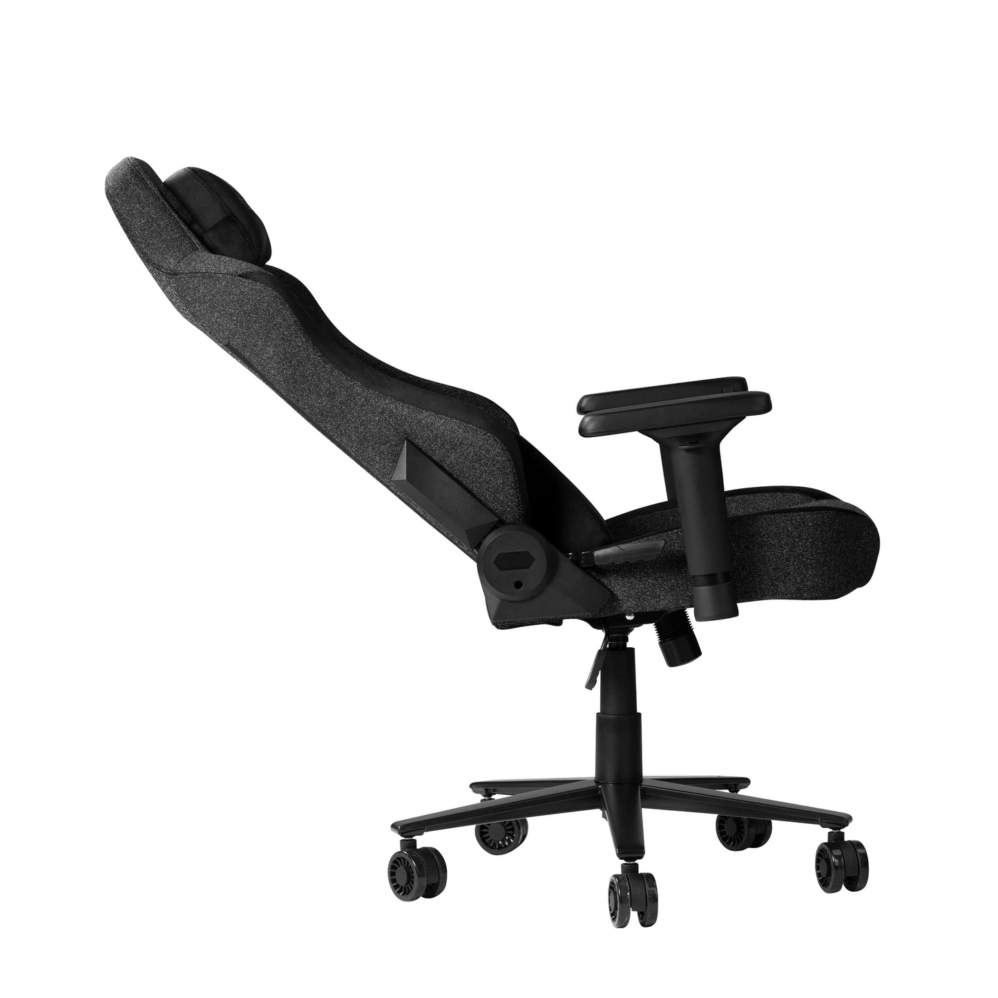 reclined view of an ergonomic gaming chair for back pain