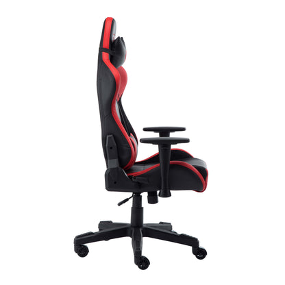 side view of an ergonomic gaming chair for back pain