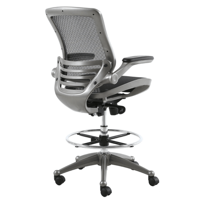 angled back view of an ergonomic office chair for back pain