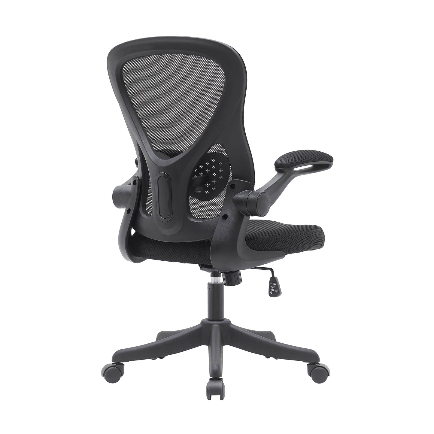 angled back view of an ergonomic office chair for back pain