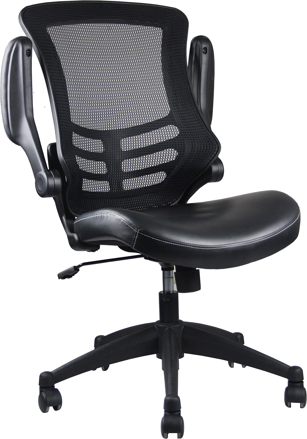 flipped arms view of an ergonomic office chair for back pain