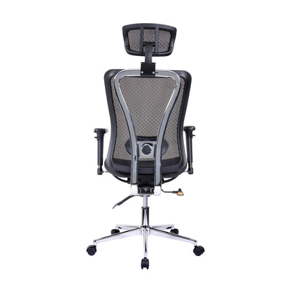 back view of an ergonomic office chair for back pain