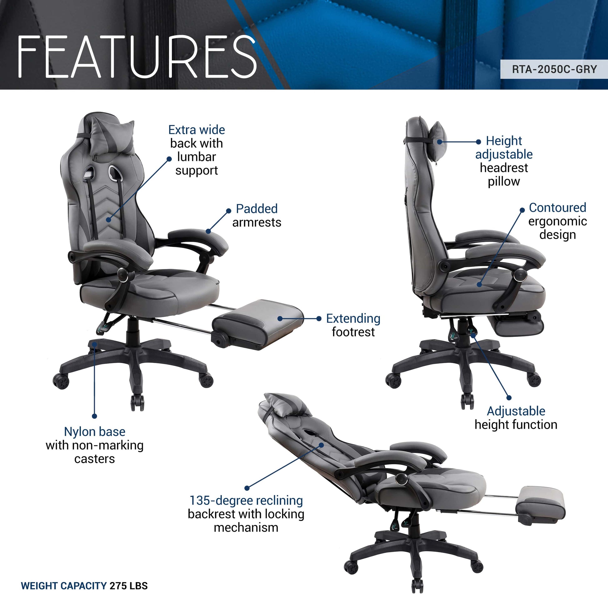 features of an ergonomic office chair for back pain