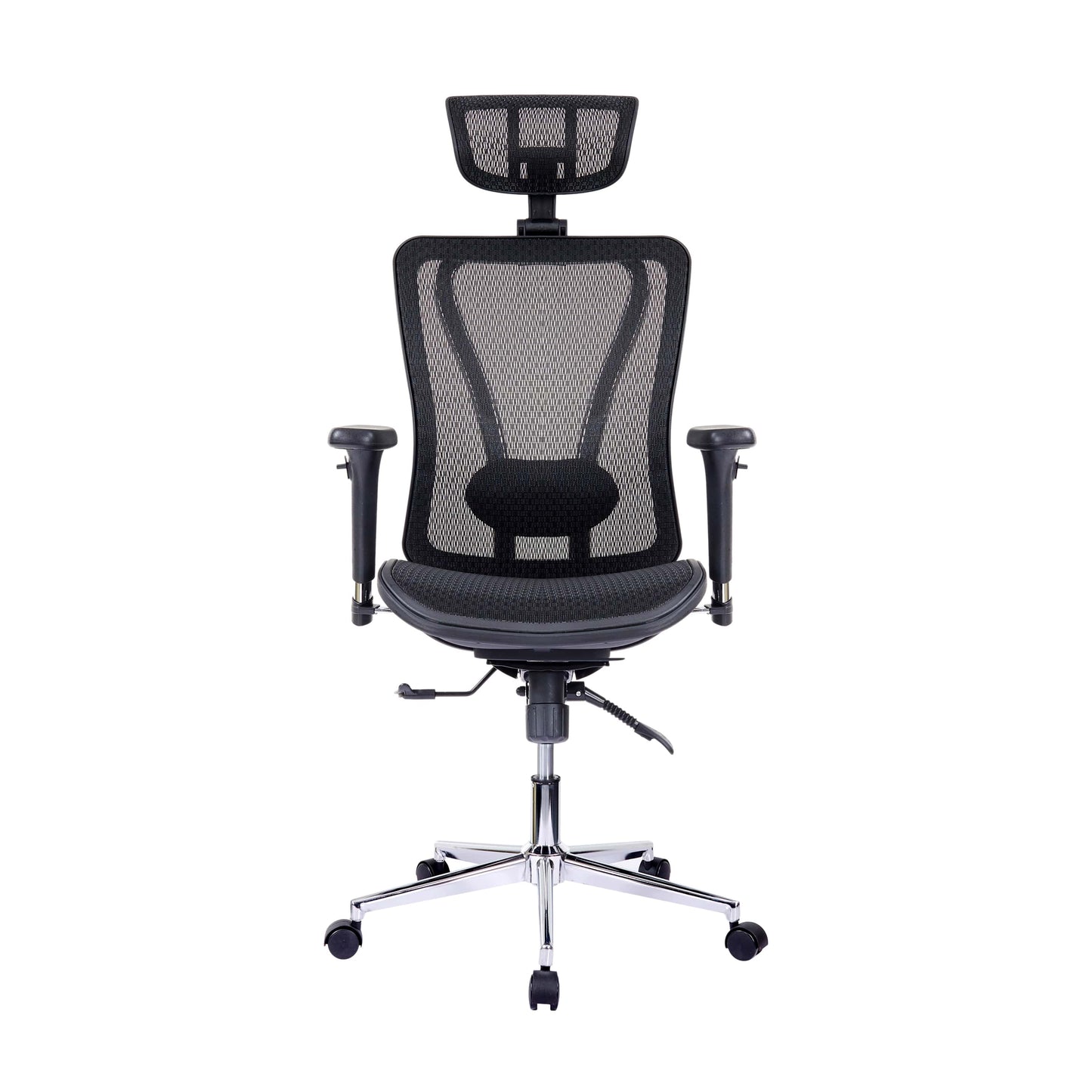 front view of an ergonomic office chair for back pain