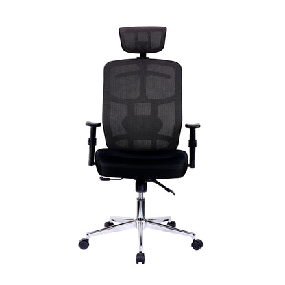 front view of an ergonomic office chair for back pain