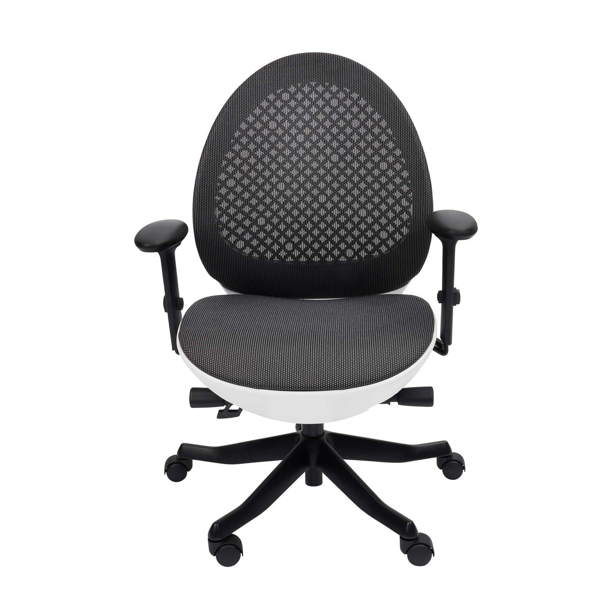 front view of an ergonomic office chair for back pain