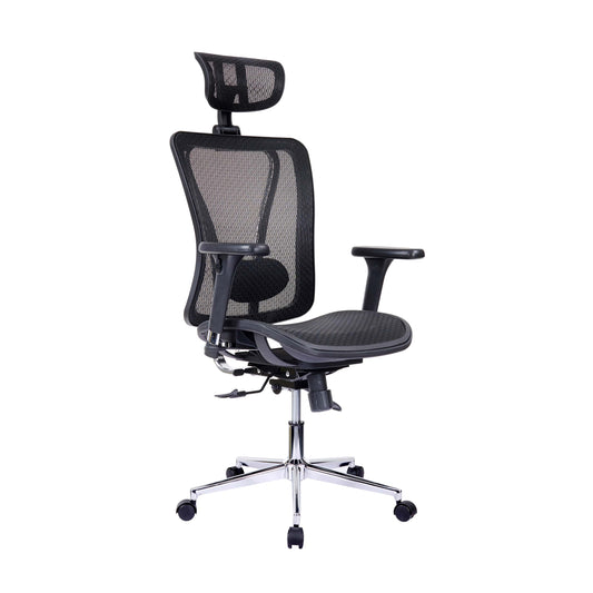 main view of an ergonomic office chair for back pain