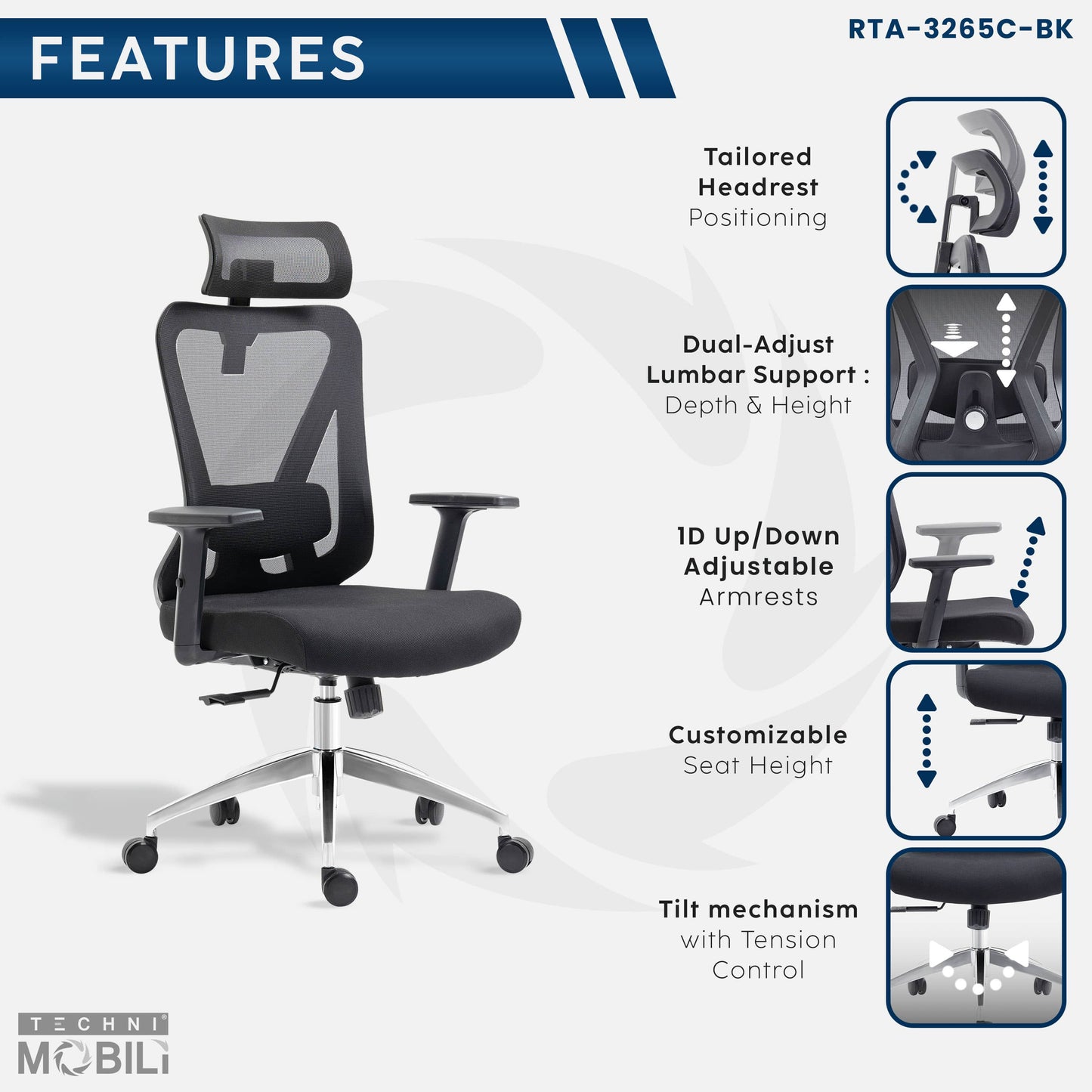 features of an ergonomic office chair for back pain