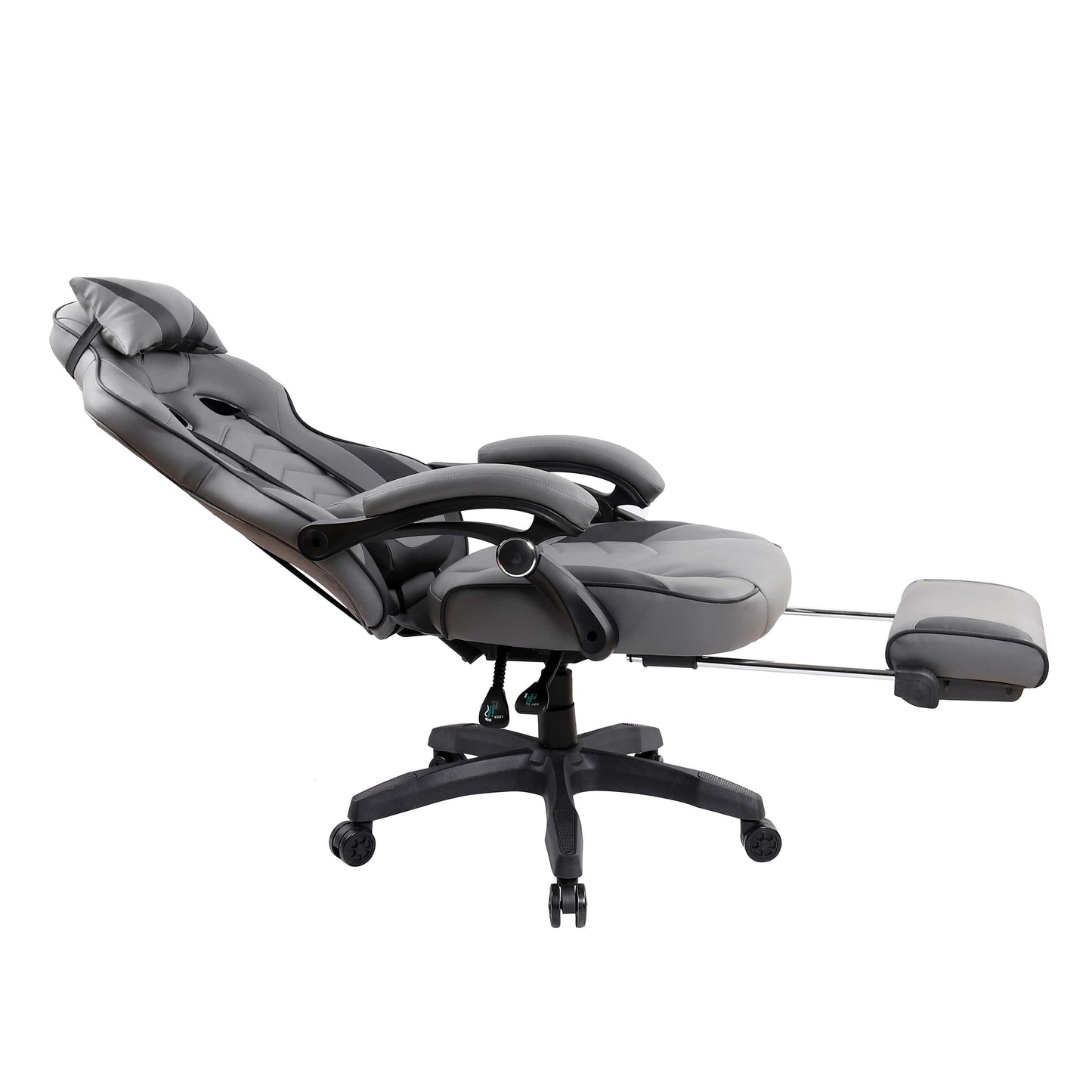 reclined and extended view of an ergonomic office chair for back pain