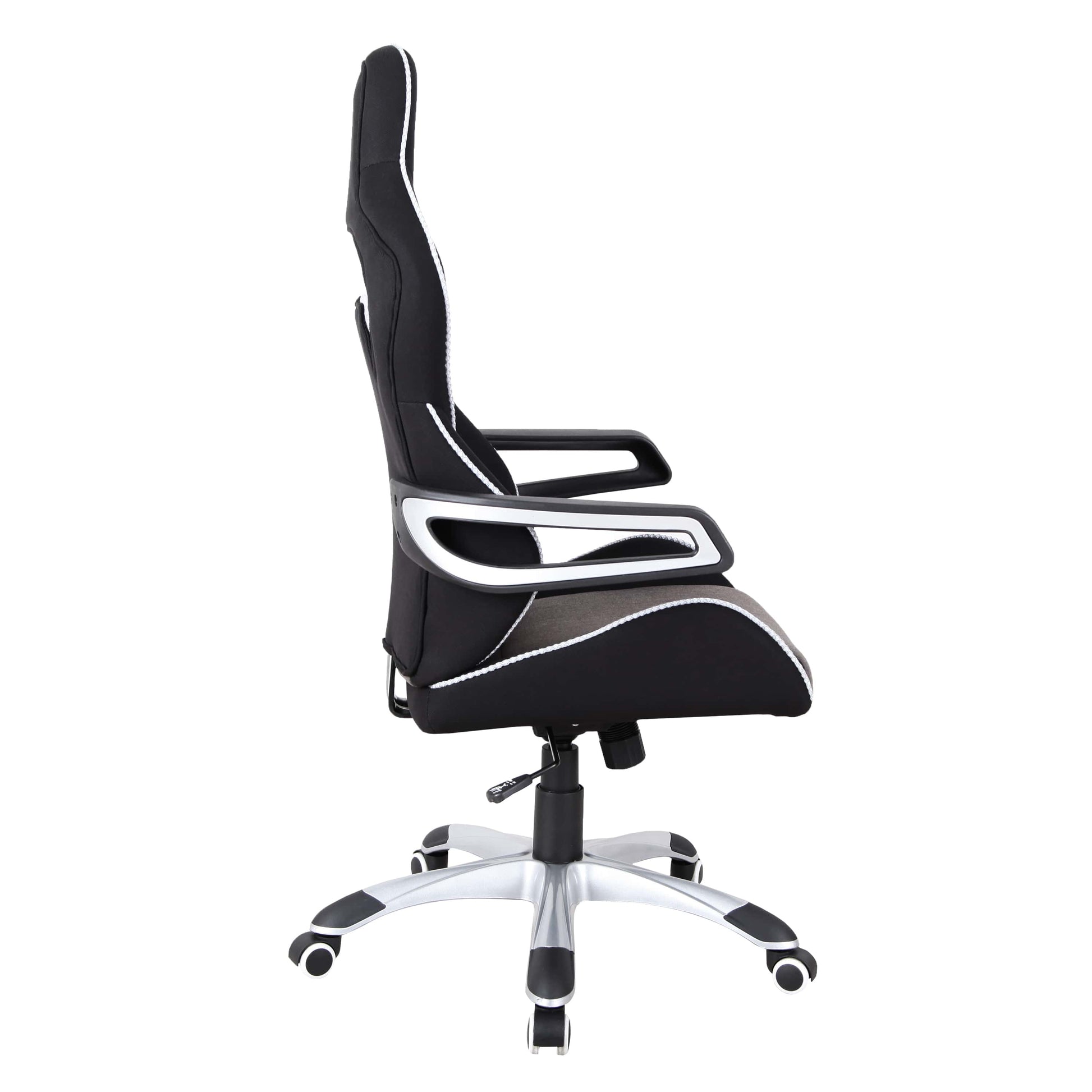 side view of an ergonomic office chair for back pain