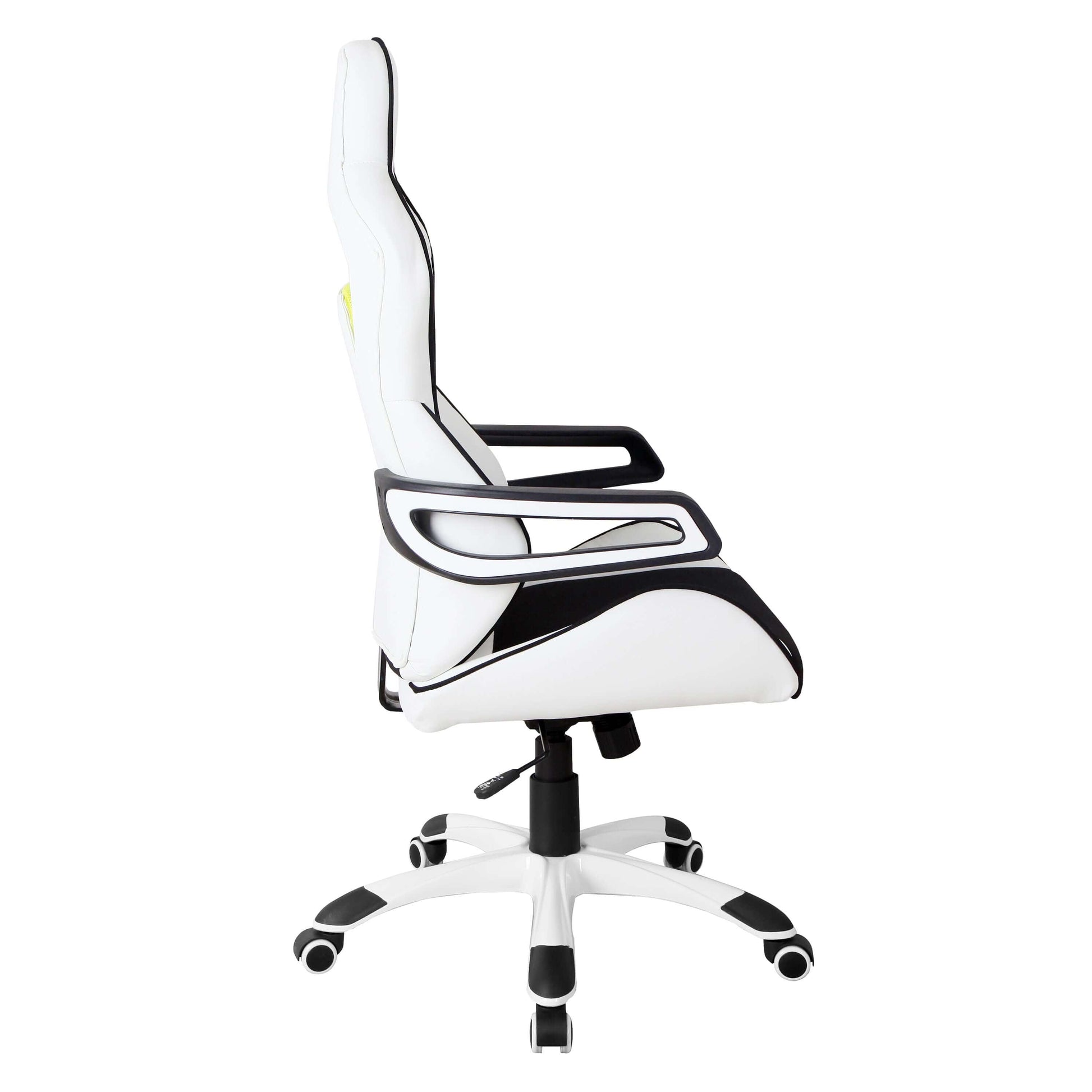 side view of an ergonomic office chair for back pain