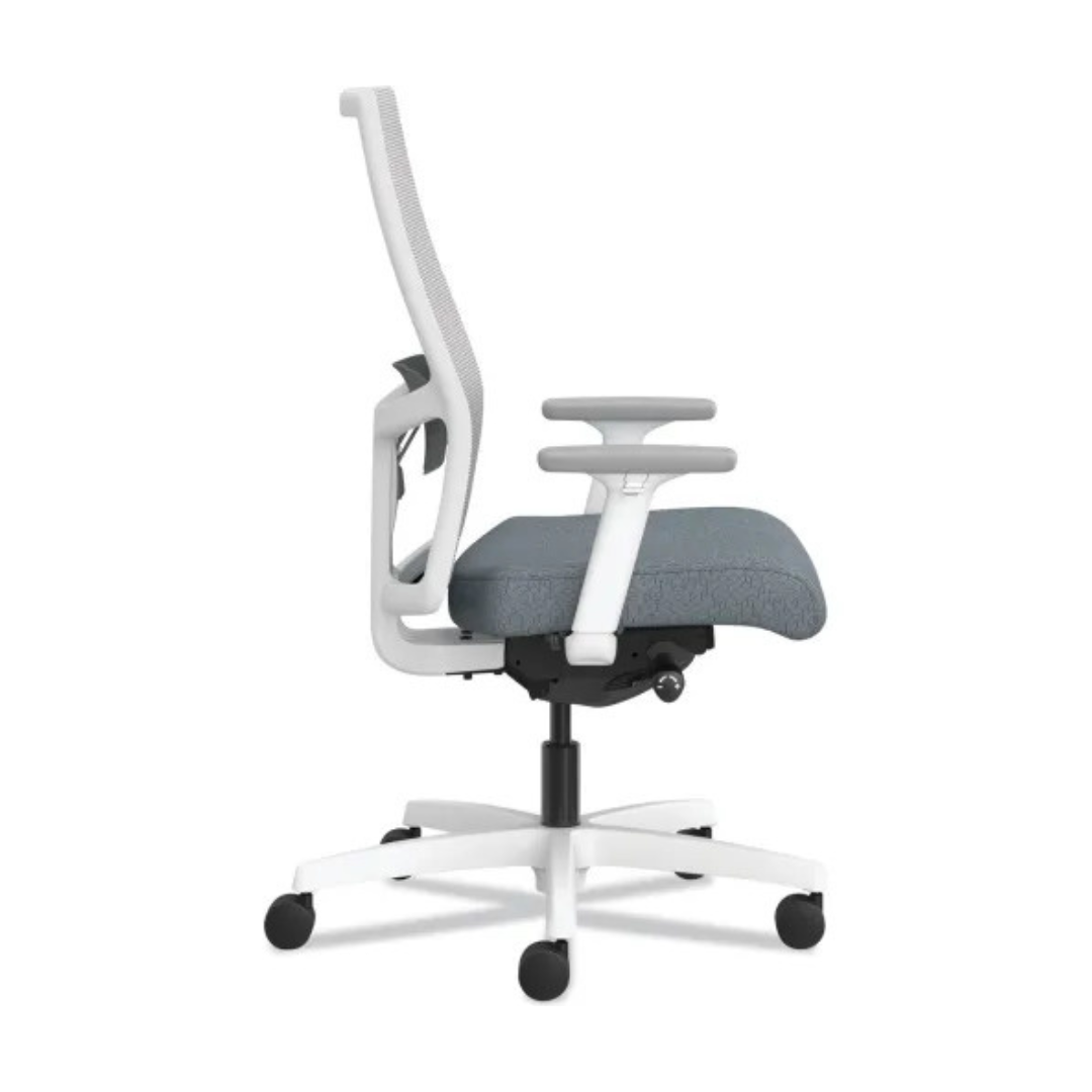 side view of an office chair for back pain