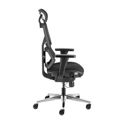 side view of an office chair for back pain