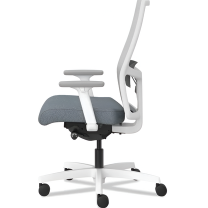 second side view of an office chair for back pain