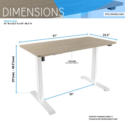 dimensions of a standing desk for back pain